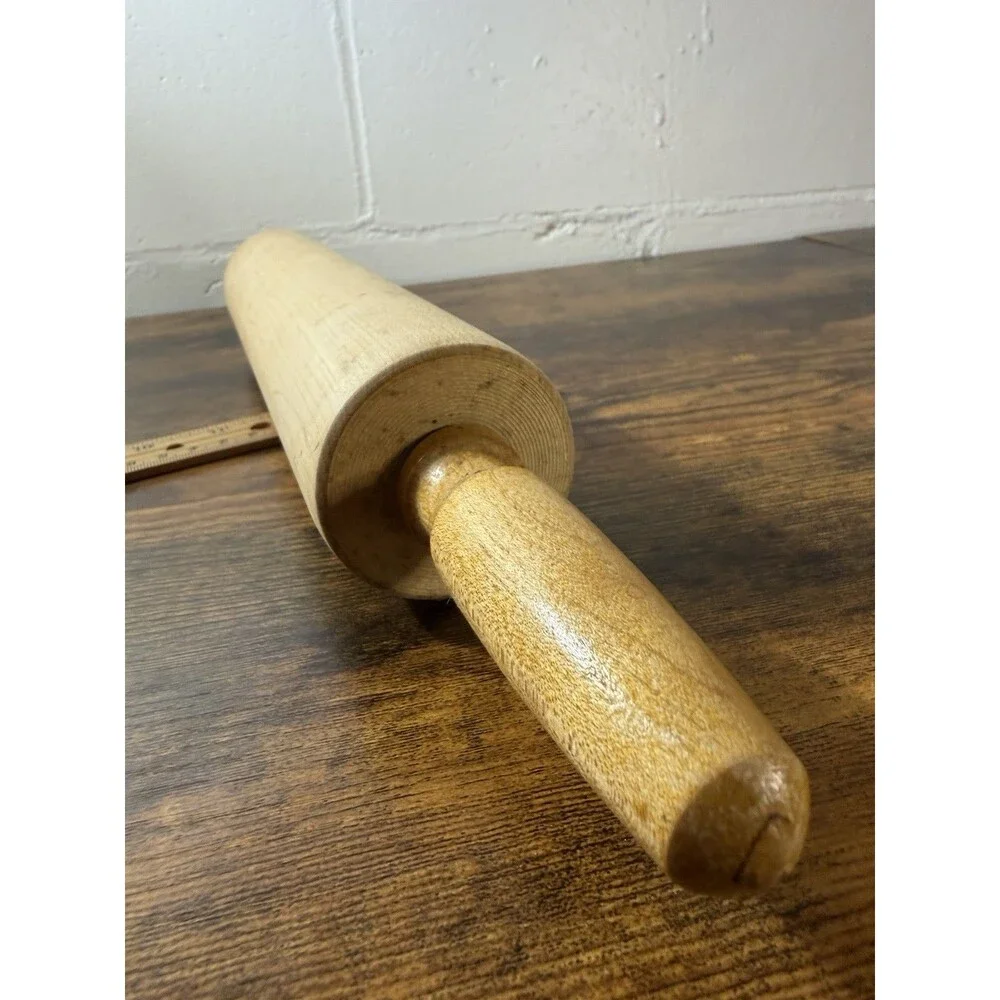 Vintage Foley Wooden Rolling Pin Maple Hardwood Ball Bearing 18” Baking